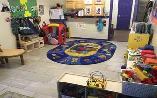 Toddler classroom with learning activities